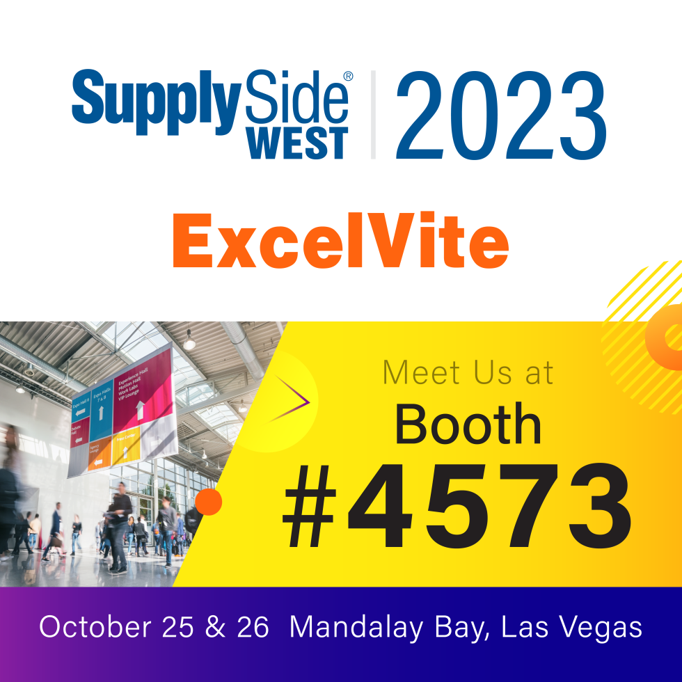 Meet us at SupplySide West (Las Vegas), Booth 4573, October 2526, 2023